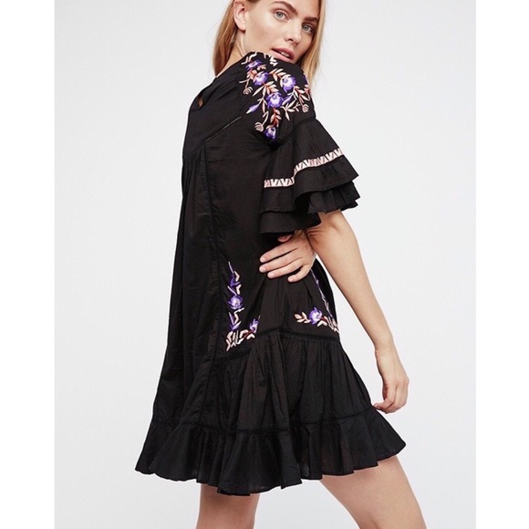 NWOT Free People Pavlo Ruffle Embroidered Dress - Picture 2 of 8